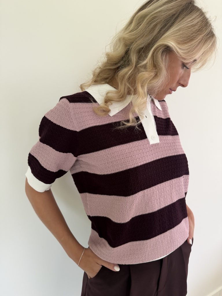 Axelle striped polo